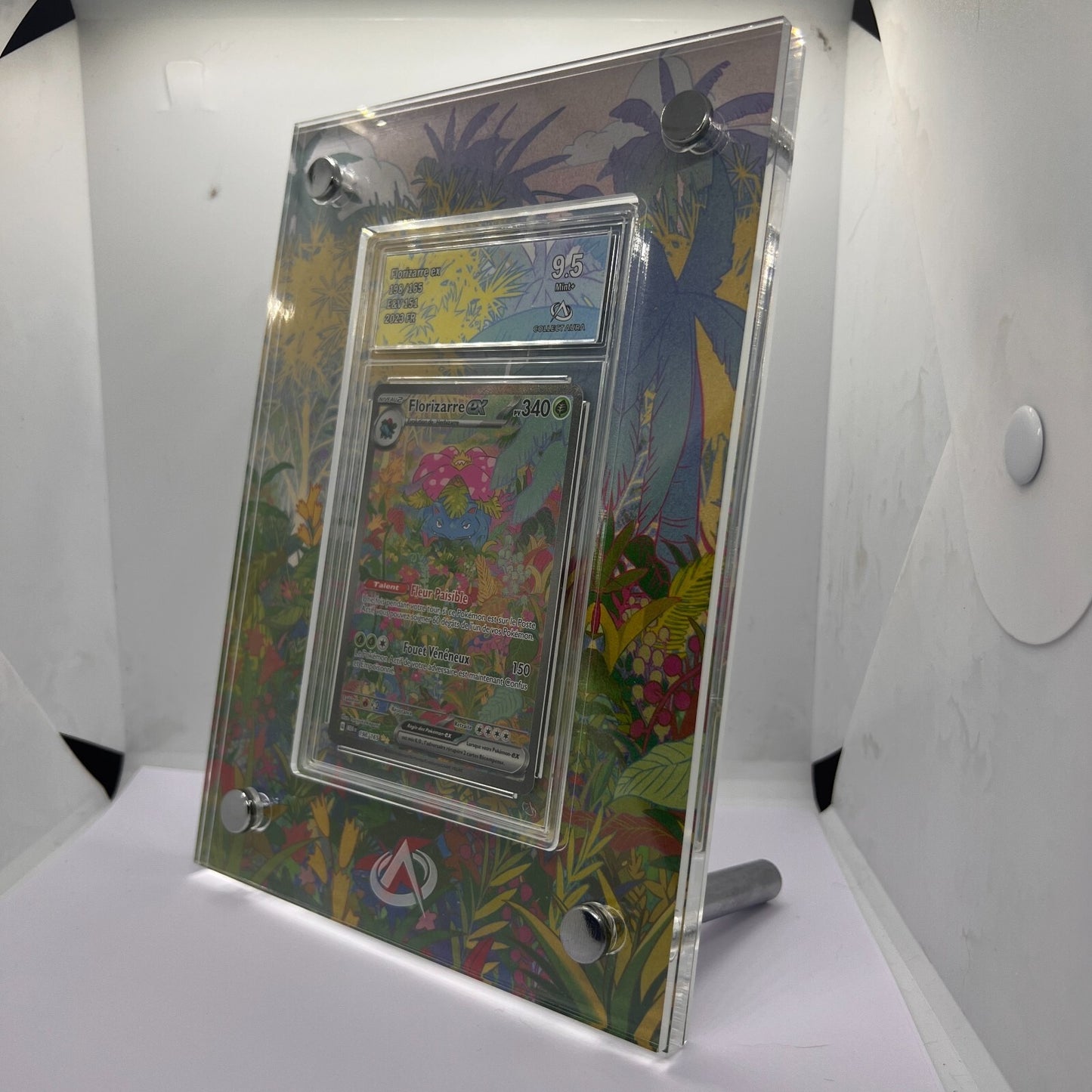 Florizarre EX Alt 198/165 Pokémon 151 EV3.5 - Gradé 9.5 Collect’Aura + Cadre