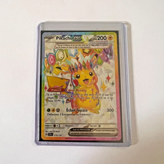 Carte Pokémon PIKACHU EX 219/191 - Étincelles Déferlantes - FR